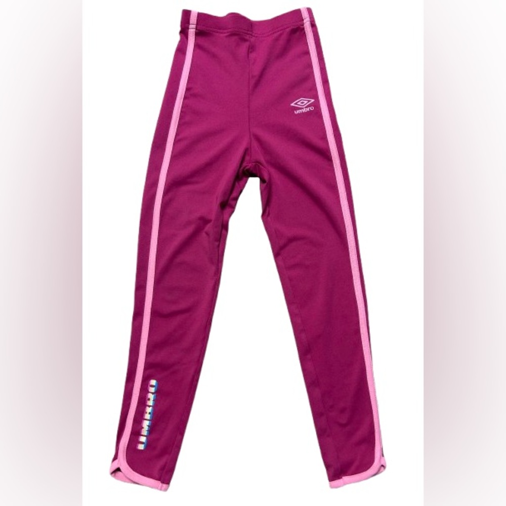 Umbro Kids' Magenta Leggings with Pink Stripes